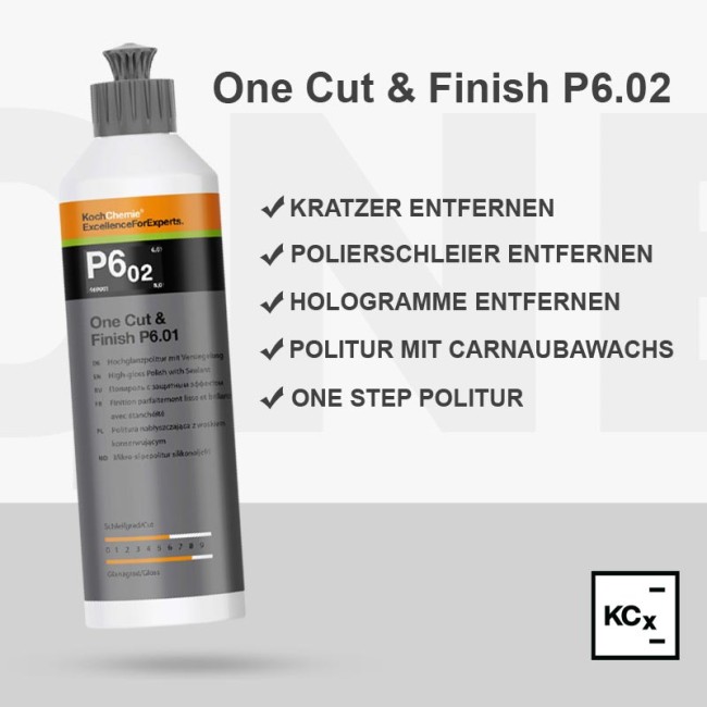 Preview: Koch Chemie P6.02 One Cut Finish Hochglanz Politur mit Versiegelung